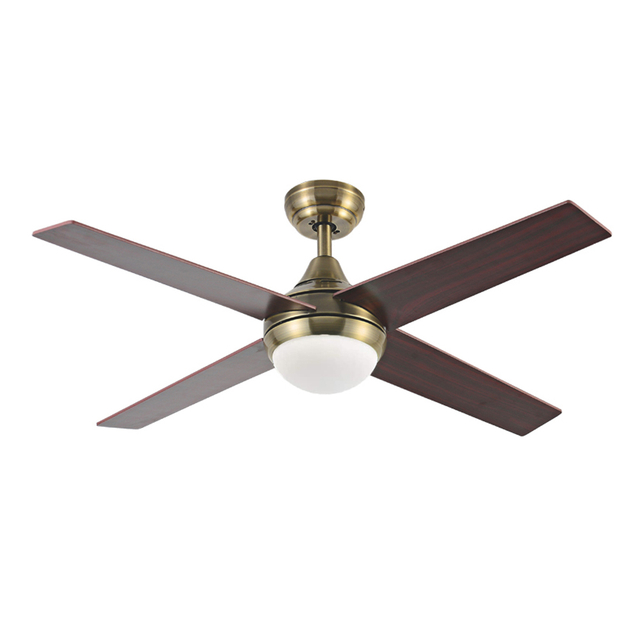 Ventilador de techo LED de bronce moderno de 48 pulgadas con luz