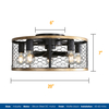 Fan de techo industrial enjaulada del soporte rasante de 20 pulgadas con las luces